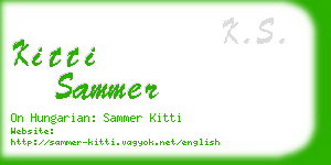 kitti sammer business card